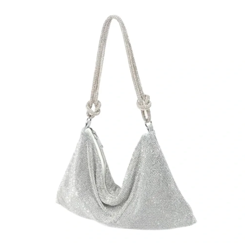Fully Rhinestoned Slouchy Handbag - Picture 1 of 2